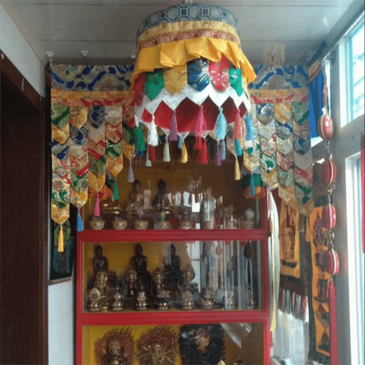 Tibetan Five Colors Hanging Curtain Prayer Altar Healing Meditation Curtain - image 3