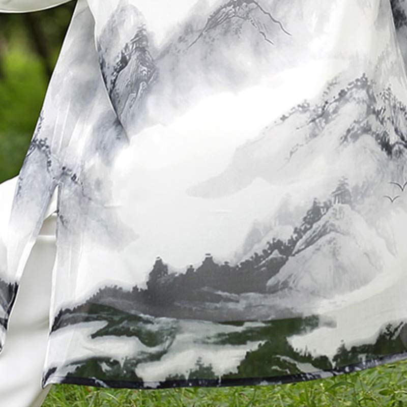 3Pcs Ink Painting Meditation Prayer Spiritual Zen Tai Chi Qigong Practice Unisex Clothing Set - image 10