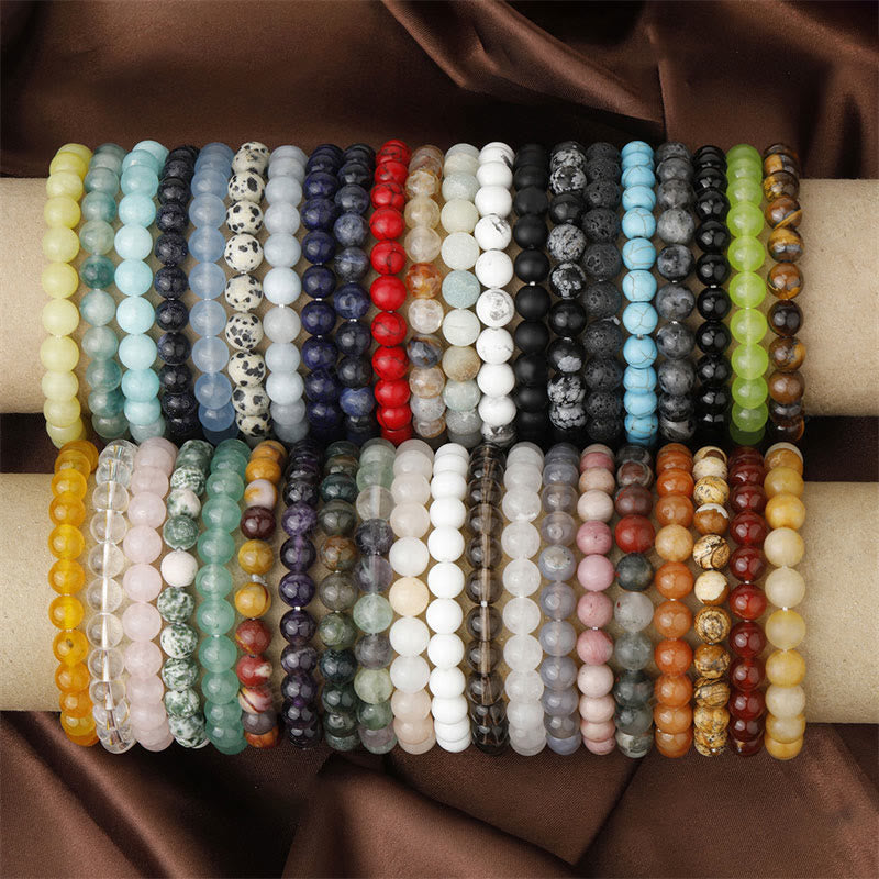 Buddha Stones Natural Stone Quartz Healing Beads Bracelet - 8mm - Green Agate - image 0
