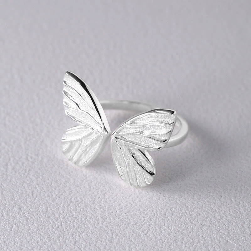 Buddha Stones 925 Sterling Silver Butterfly Love Freedom Ring - image 3