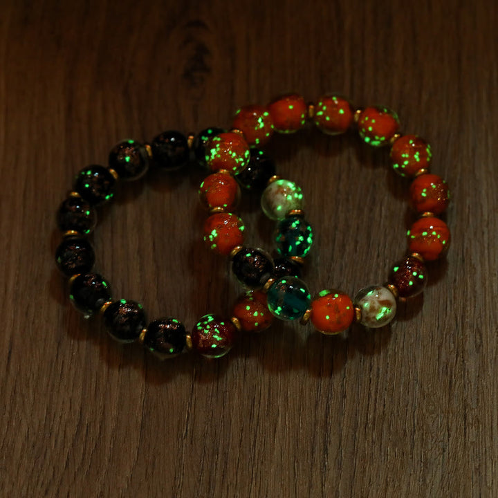 Buddha Stones Luminous Liuli Glass Bead Luck Fluorescent Bracelet - image 2