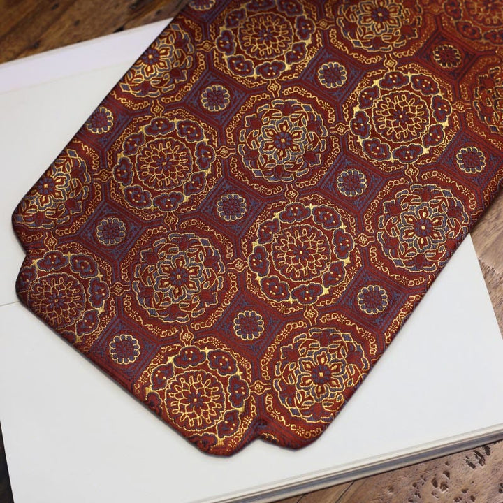 Elegant Floral Brocade Pattern Cup Mat Tea Cup Coaster - Red Brown Lotus - image 42