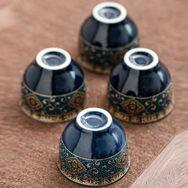 Buddha Stones Chinese Gongfu Tea Set Design Ceramic Teapot Portable Gift Bag - image 10