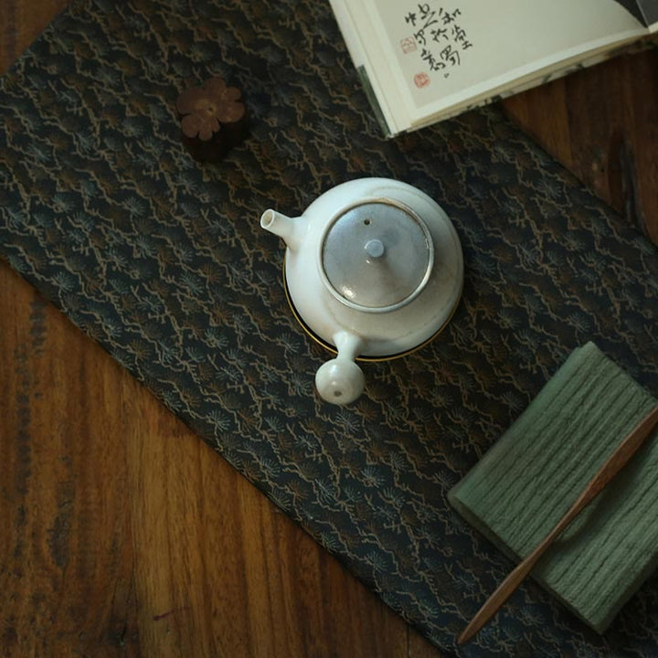 Elegant Floral Brocade Pattern Cup Mat Tea Cup Coaster - Black Pine - image 27