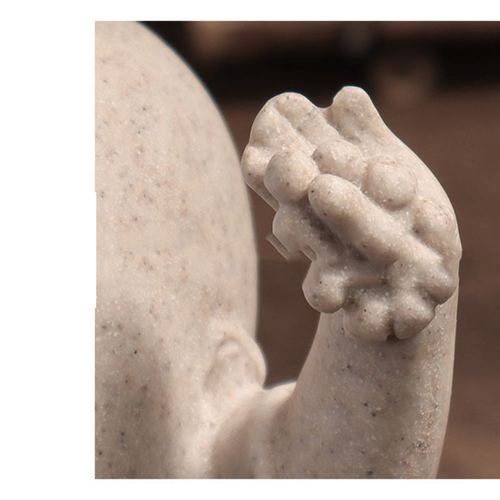 Buddha Stones Tibetan Meditation Buddha Monk Blessing Serenity Resin Home Decoration - image 9