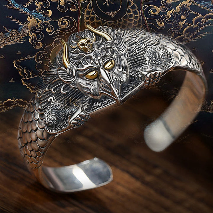 Buddha Stones Tibetan Garuda Bird Wisdom Protection Bracelet Bangle - image 10