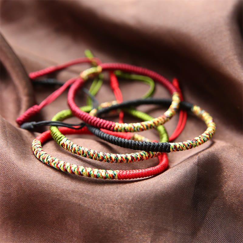 Buddha Stones Tibetan Handmade Multicolor King Kong Knot Luck Strength Braided Bracelet - image 2