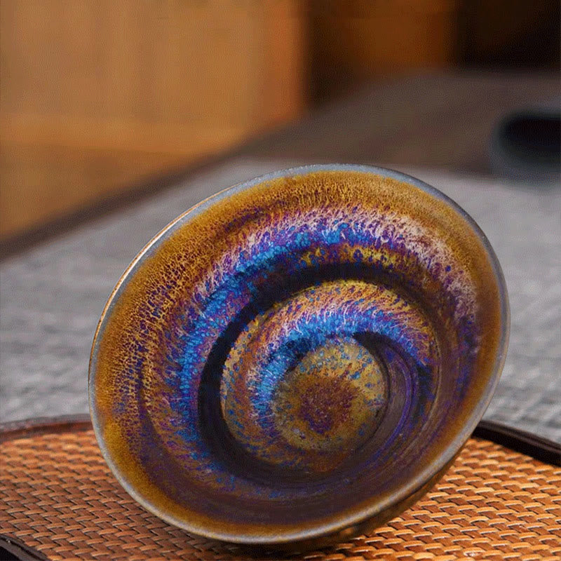 Buddha Stones Chinese Jianzhan Colorful Milky Way Glaze Ceramic Teacup Tenmoku Kung Fu Tea Cup - image 3
