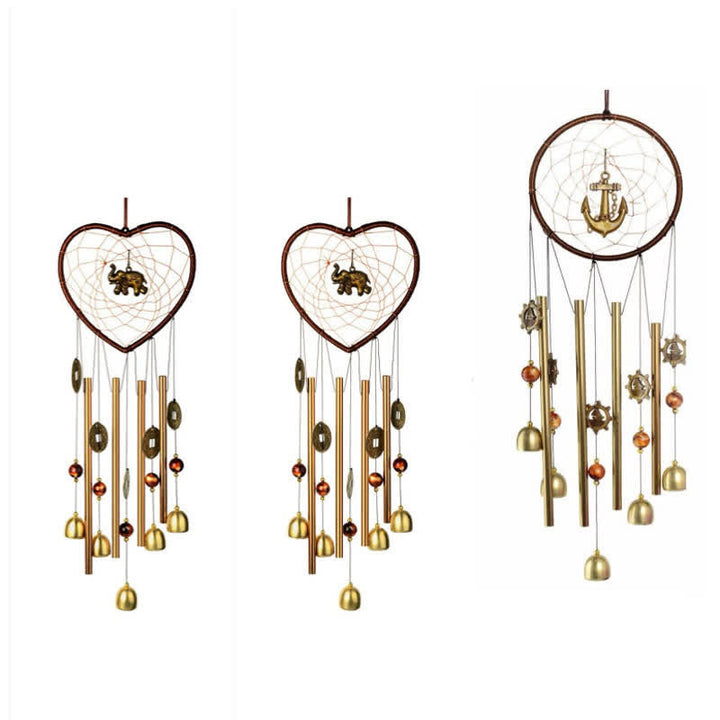 Buddha Stones Dream Catchers Love Elephant Boat Wall Hanging Chime Bell Handmade Home Decoration - image 0