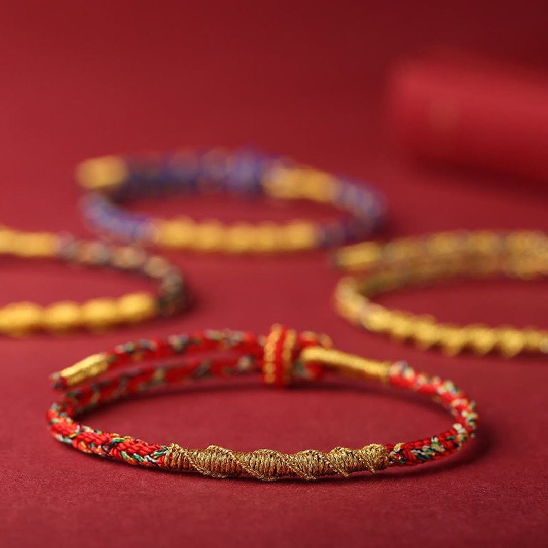 Buddha Stones Handmade Chinese Zodiac Natal Buddha Protection Strength Braided String Bracelet - image 5