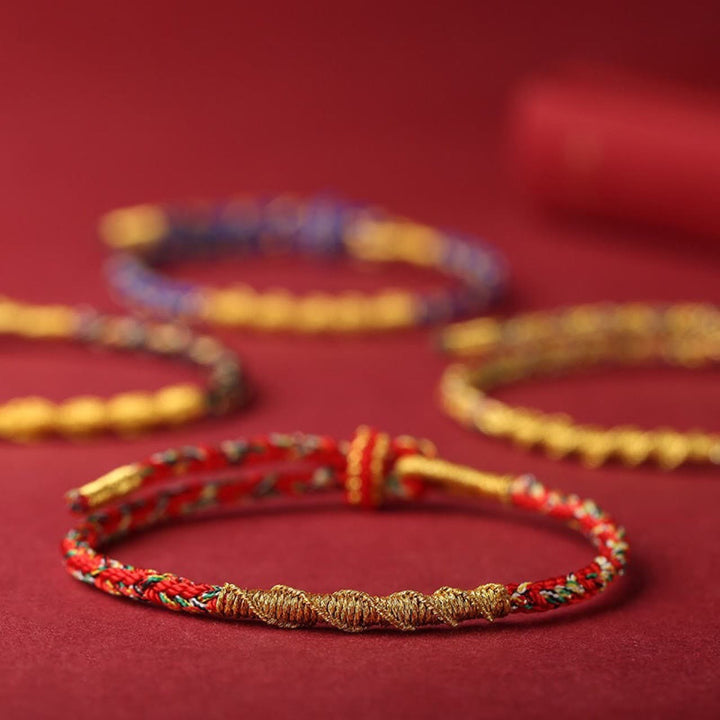 Buddha Stones Handmade Chinese Zodiac Natal Buddha Protection Strength Braided String Bracelet - image 5