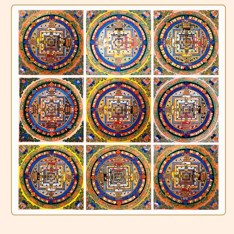 Buddha Stones Tibetan Handmade Thangka Mandala Painting Blind Box Random Color Pattern - image 15