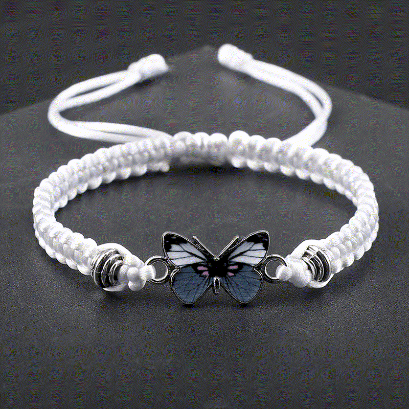 Buddha Stones Butterfly Freedom Love String Charm Bracelet - image 5