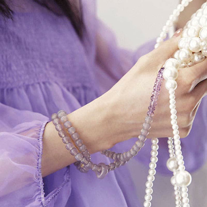 Buddha Stones Natural Amethyst Crystal Meditation Healing Bracelet - image 5