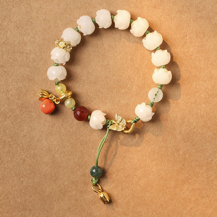 Buddha Stones Natural Bodhi Seed Lotus Pumpkin Bead Peace Harmony Bracelet - image 7