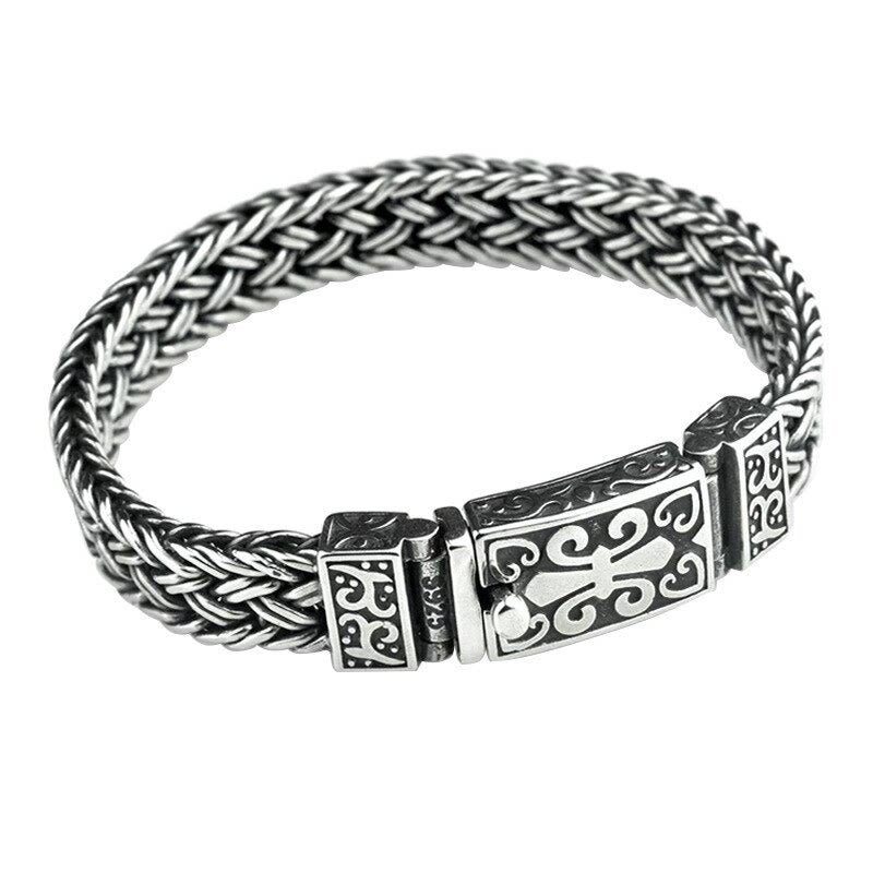 Buddha Stones Retro Vine Totem Pattern Braided Healing Chain Bracelet - image 9