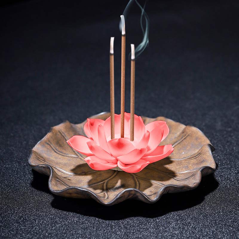 Buddha Stones Tibetan Lotus Blessing Incense Burner Decoration - 8 - image 14