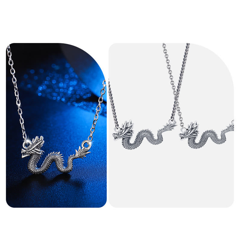 Buddha Stones 925 Sterling Silver Year Of The Dragon Auspicious Dragon Protection Chain Necklace Pendant - image 8