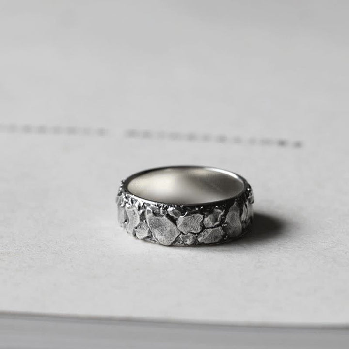 Buddha Stones Rock Pattern Luck Blessing Copper Ring - image 8