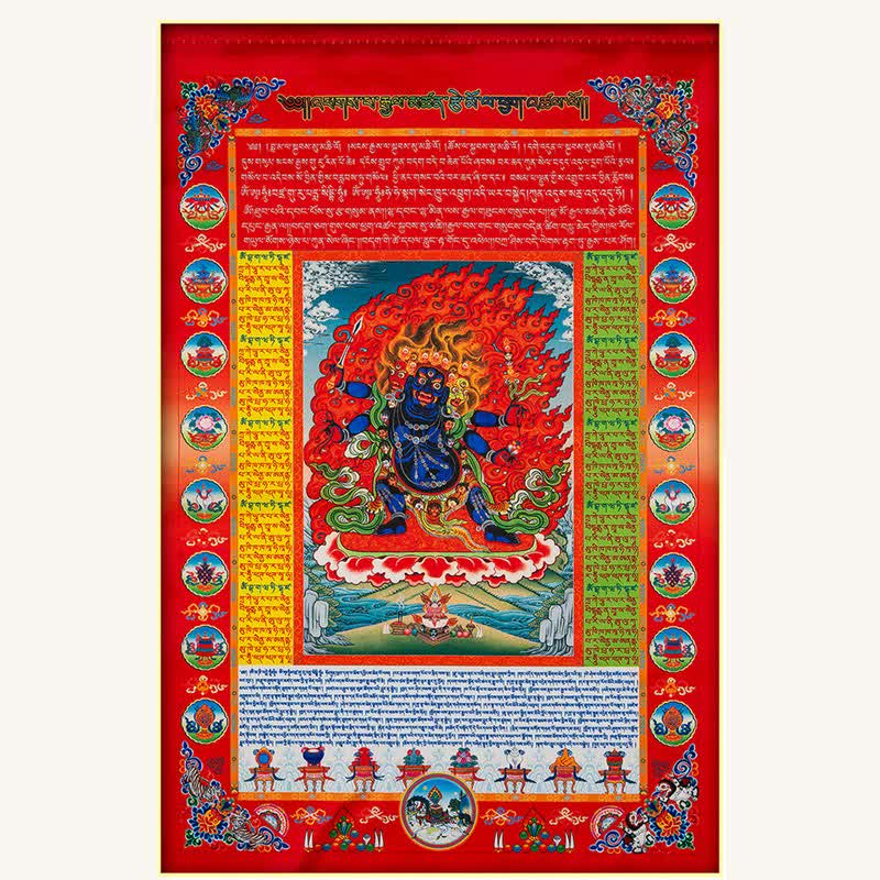 Buddha Stones Tibetan 10 Colors Windhorse Buddha Healing Auspicious Outdoor Prayer Flag - image 5