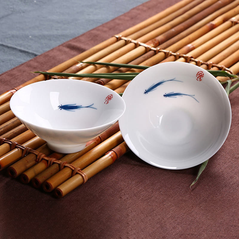 Buddha Stones Jingdezhen Blue and White Porcelain Koi Fish Ceramic Teacup Kung Fu Tea Cups - image 2