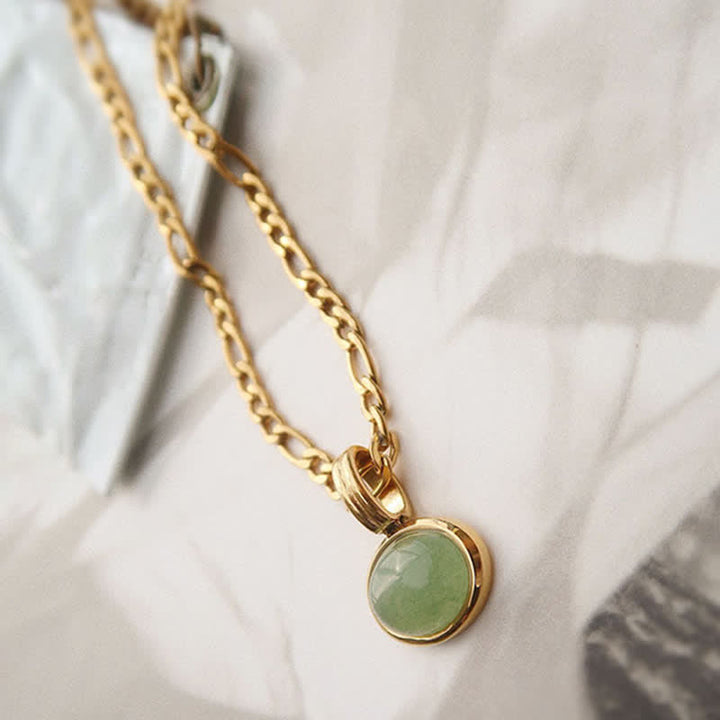 Oval Turquoise Strength Titanium Steel Necklace Pendant - image 9