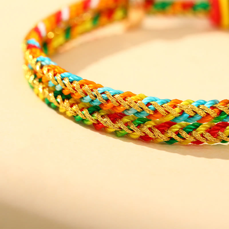 Buddha Stones Colorful Rope Zongzi Pattern Luck Handmade Child Adult Bracelet - image 2