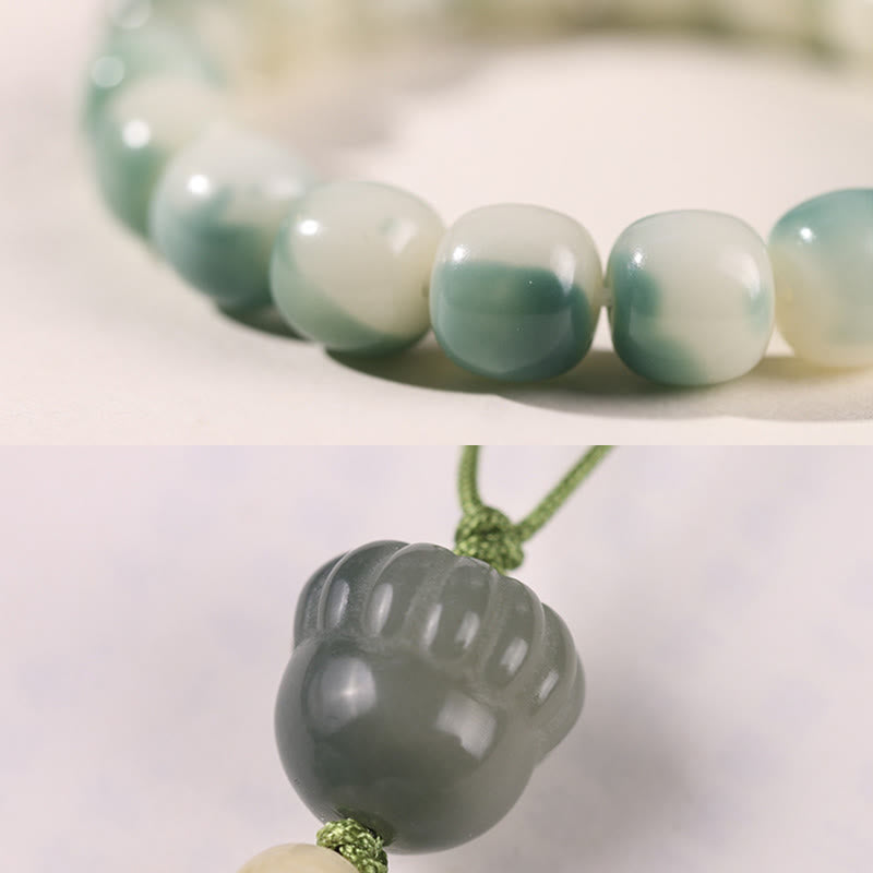 Buddha Stones Gradient Bodhi Seed Nine Tailed Fox Cat Paw Claw Pine Cone Peace Bracelet - image 16