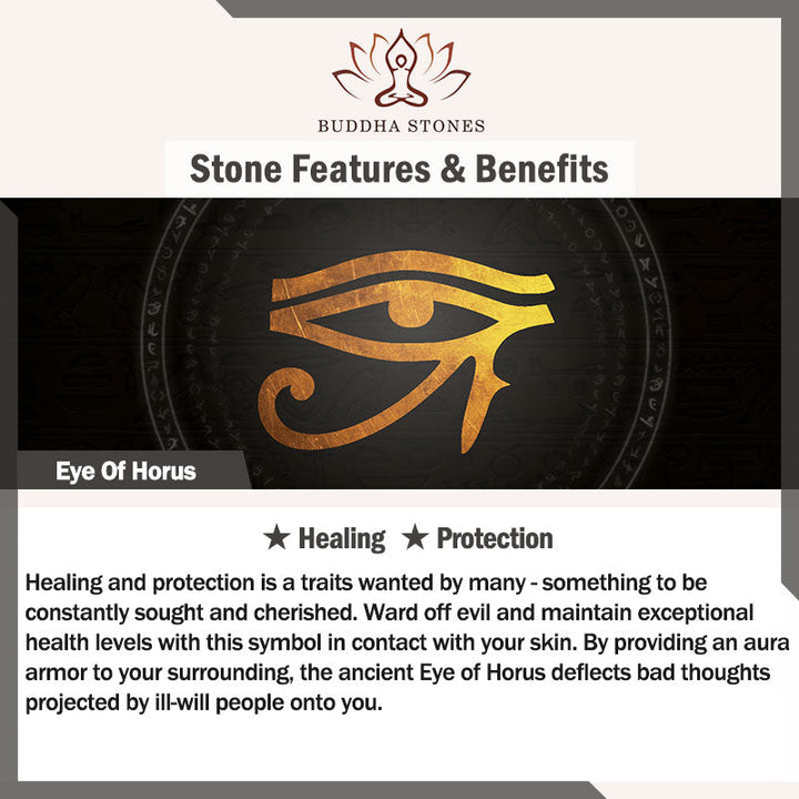 Buddha Stones Eye Of Horus Crystal Protection Adjustable Ring - image 12