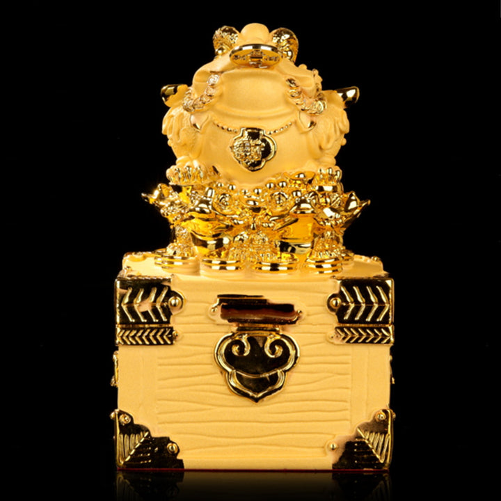 Buddha Stones Feng Shui Money Frog Statue Luck Wealth Decoration - image 6