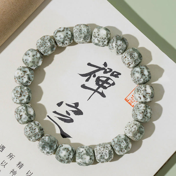 Buddha Stones Natural Colorful Bodhi Seed Auspiciousness Wealth Bracelet - 11*10mm Gray Bodhi Seed(Wrist Circumference 14-17cm) - image 12