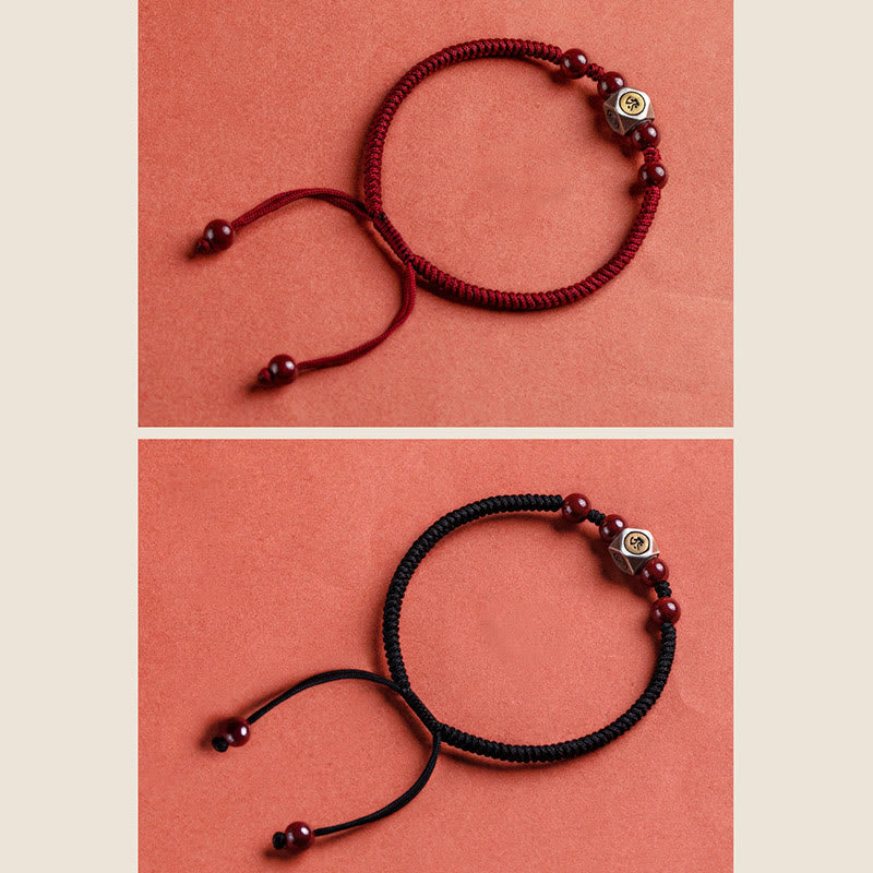 Buddha Stones 925 Sterling Silver Chinese Zodiac Cinnabar Calm Bracelet - image 27