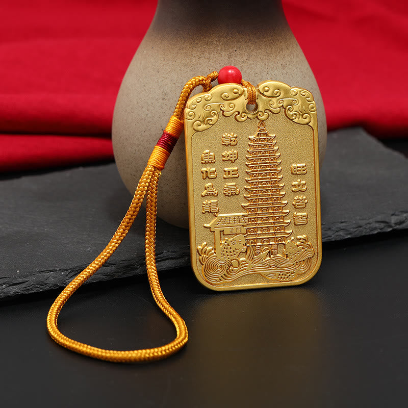 Buddha Stones Feng Shui Auspicious Star Wenchang Pen Pagoda Koi Fish Car Hanging Decoration - image 11