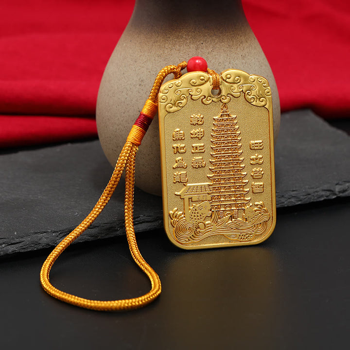 Buddha Stones Feng Shui Auspicious Star Wenchang Pen Pagoda Koi Fish Car Hanging Decoration - image 11