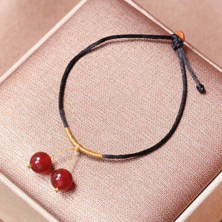 Buddha Stones Natural Red Agate Chalcedony Self-acceptance Confidence String Bead Bracelet Necklace Pendant - 8mm Two Red Agate Bracelet - image 12