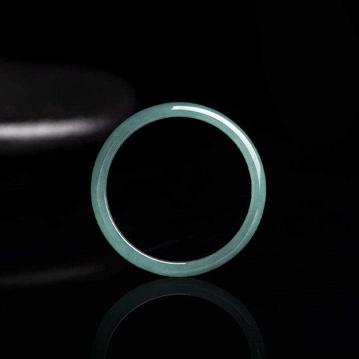 Buddha Stones Natural Jade Prosperity Protection Ring - image 7