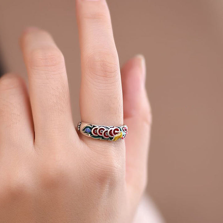 Buddha Stones Feng Shui Five Emperor Coins Wealth Ring - image 6