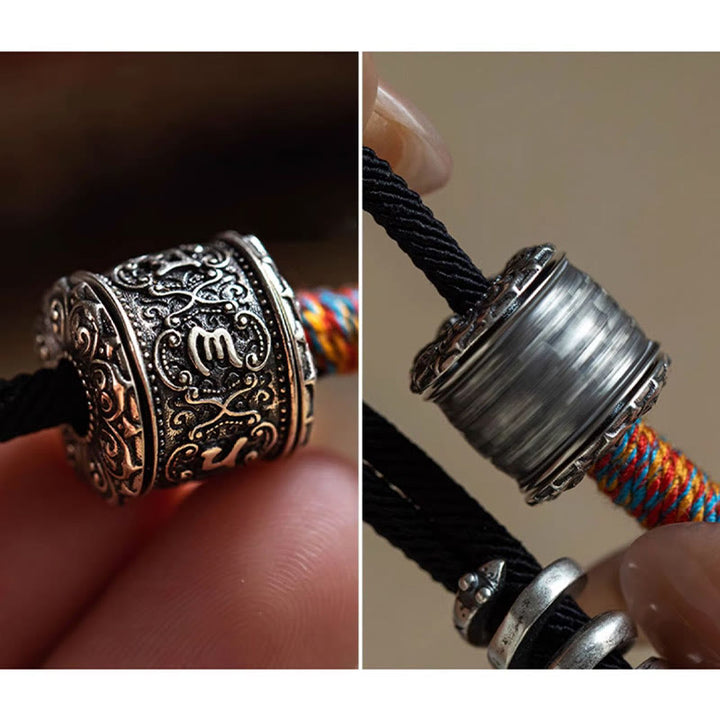 Buddha Stones Tibetan Om Mani Padme Hum Carved Amulet Double Wrap Bracelet - image 15