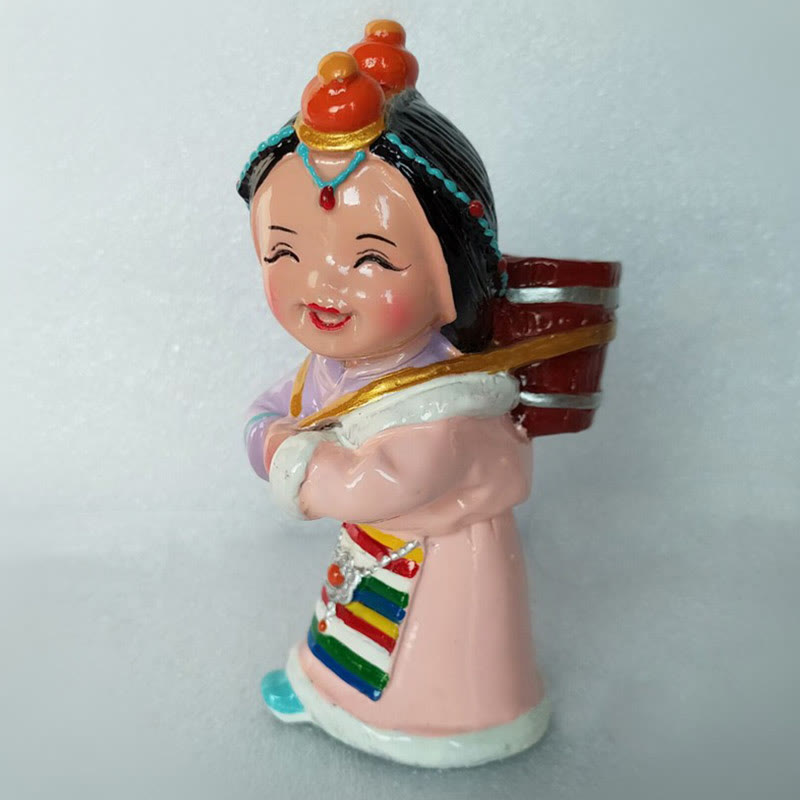 Buddha Stones Hand Painted Tibetan Figures Creative Home Office Car Decoration Ornament - image 1