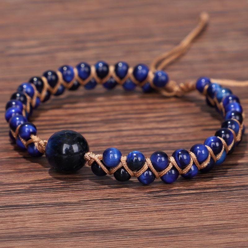 Buddha Stones Divine Blue Tiger Eye Stone Protection Bracelet - image 4