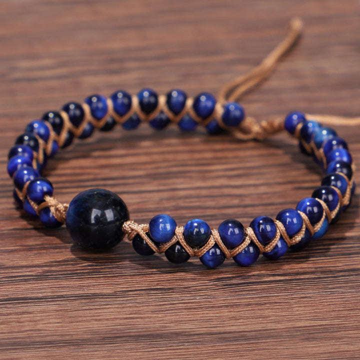 Buddha Stones Divine Blue Tiger Eye Stone Protection Bracelet - image 4