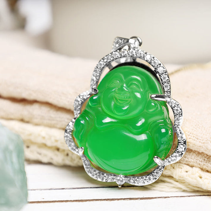 Buddha Stones Good Luck Laughing Buddha Necklace - image 9