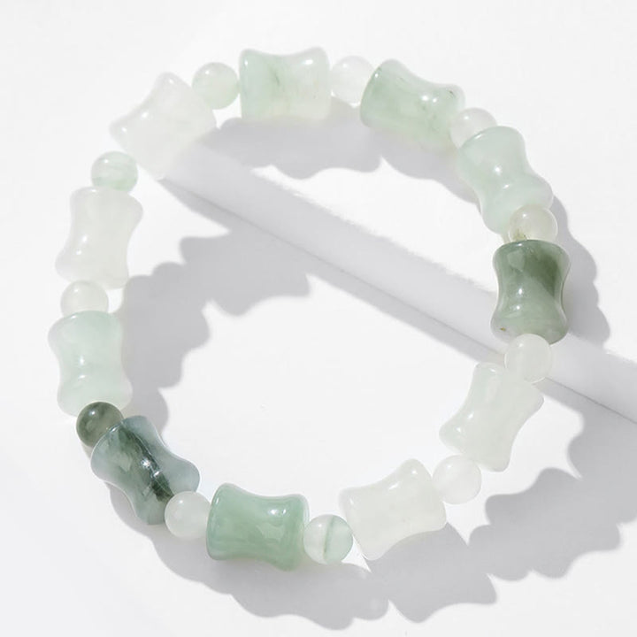 Buddha Stones Jade Coconut Shell Bamboo Pattern Abundance Luck Bracelet - image 10