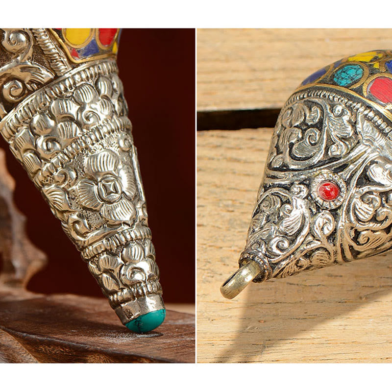Tibetan Handmade Natural Shankha Colorful Conch Shell Seashell Wealth Home Decoration - image 4