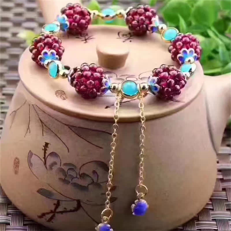Buddha Stones Tibetan Garnet Calm Bracelet - image 11