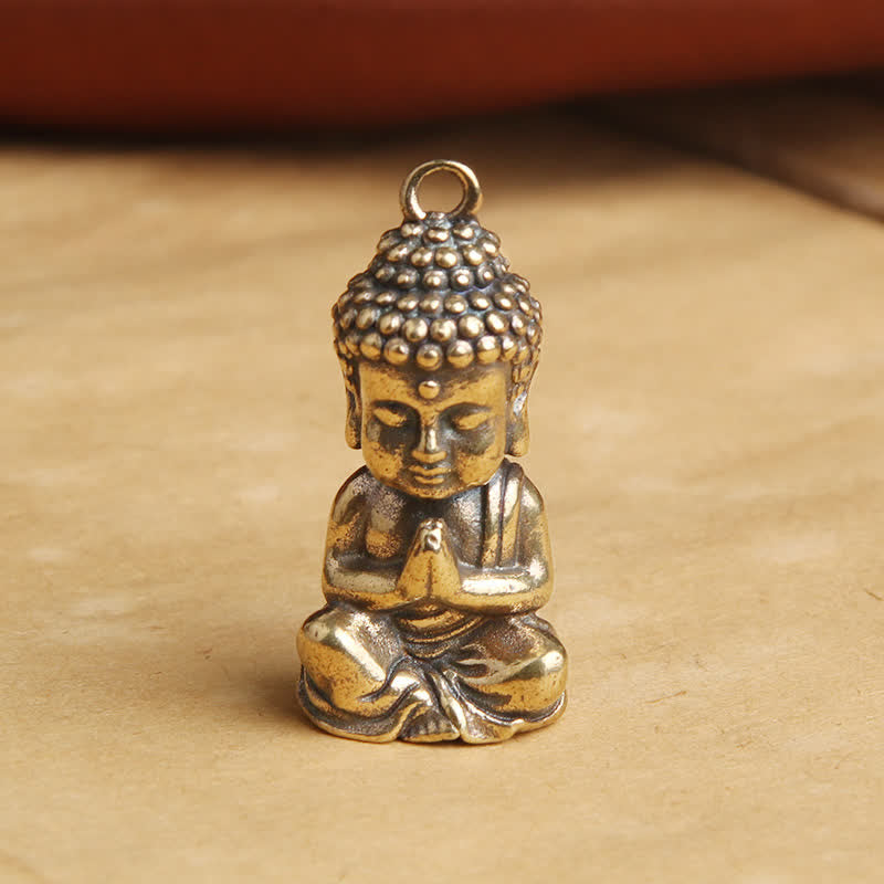 Buddha Compassion Copper Keychain Pendant Decoration - image 1
