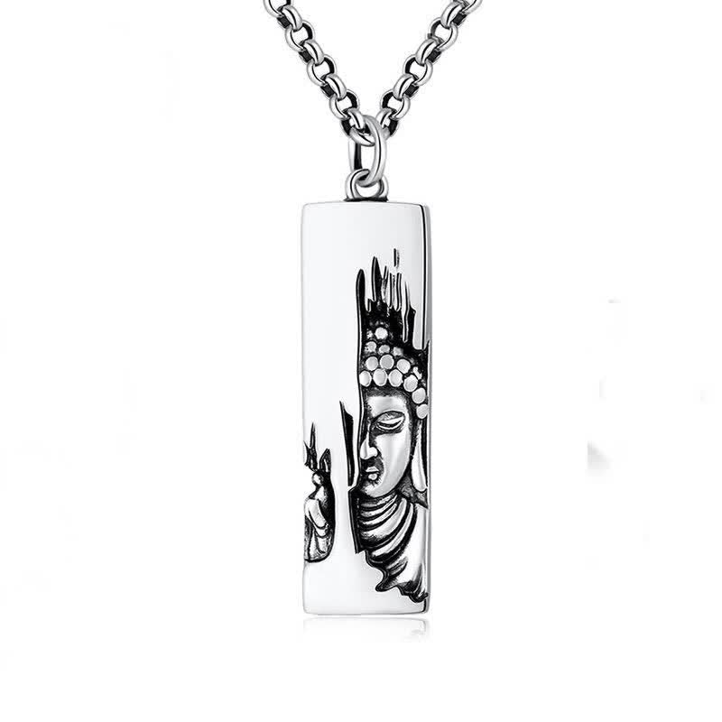 Buddha Stones Tathagata Buddha Strength Protection Amulet Lucky Vintage Style Pendant Necklace - Vintage Style Buddha+80cm Chain - image 9