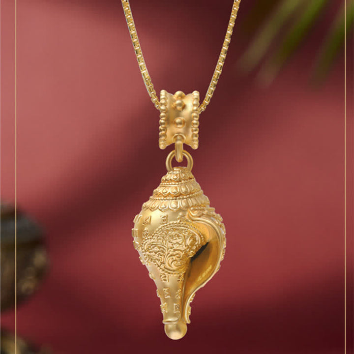 Buddha Stones 999 Sterling Silver Shankha Conch Shell Seashell Lucky Necklace Pendant - image 10