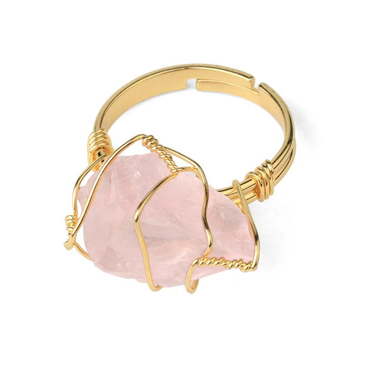 Buddha Stones Natural Crystal Gemstone Amethyst Adjustable Ring - image 11
