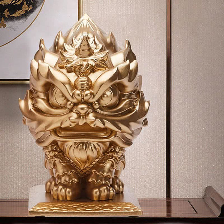 Buddha Stones Lion Statue Strength Resin Home Office Decoration - image 7